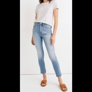 Madewell 10 inch high rise skinny crop Horne wash
